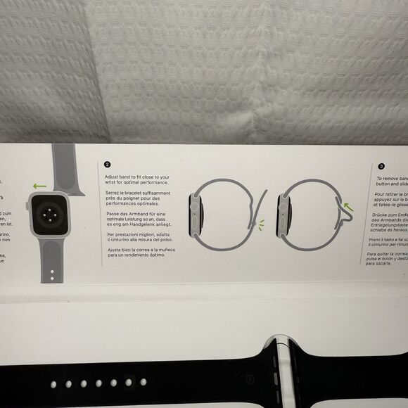 Genuine NEW OEM Apple Watch BLACK Sport Band 40mm Series 5 6 7 SE  S/M & M/L Set - Picture 7 of 7